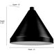 R Series Satin Black 13 inch Cone Shade